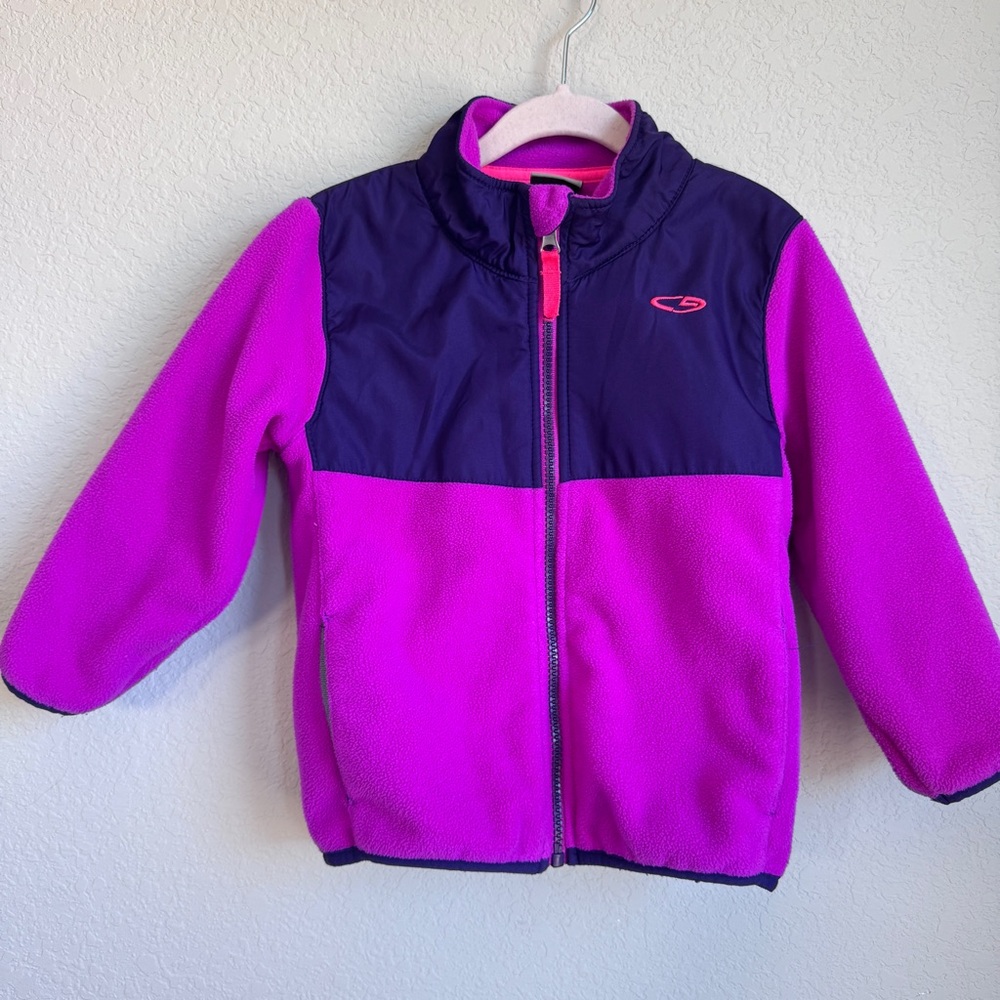 Columbia Girls Fleece Jacket Magenta Purple 3T Full Zip